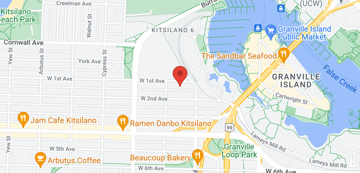 map of 5 1650 W 1ST AVENUE